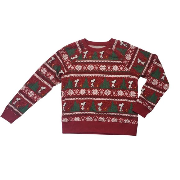 American Eagle Other - American Eagle X Peanuts Christmas Sweatshirt Pajama Top XS Red Snoopy Holiday